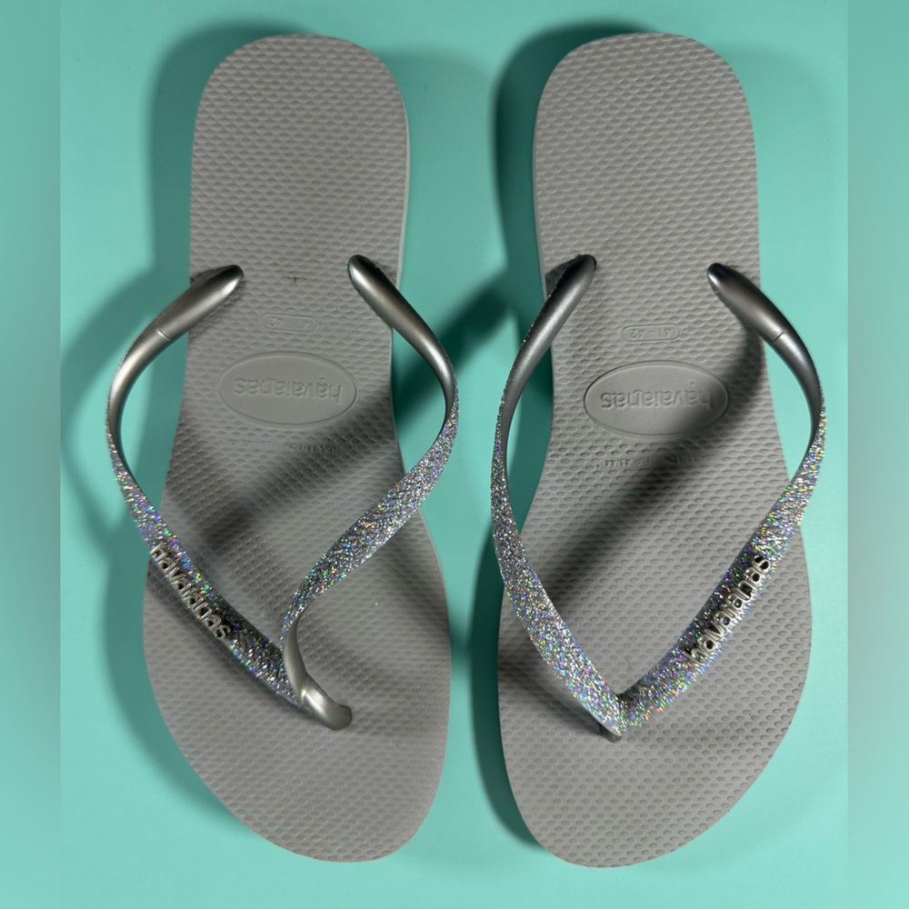 Havaianas  slim glitter flip flop size 11/12